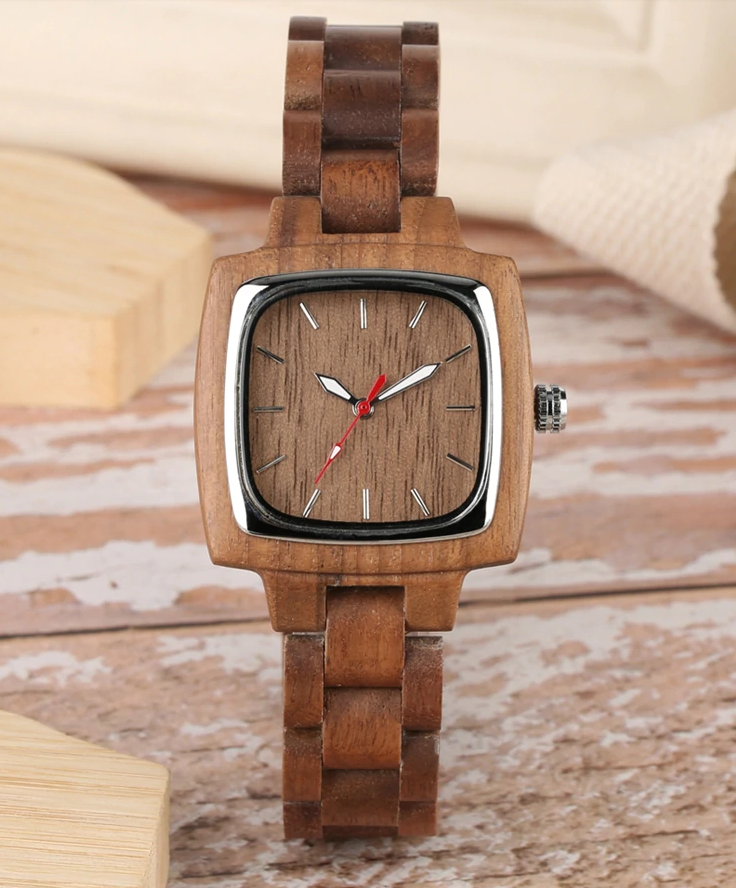his and her wood watches-single
