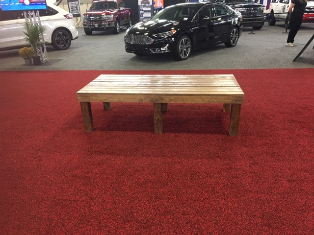 benches used at the auto show