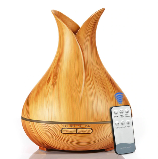 light wood grain diffuser with remote