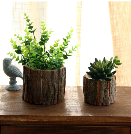 Log planters