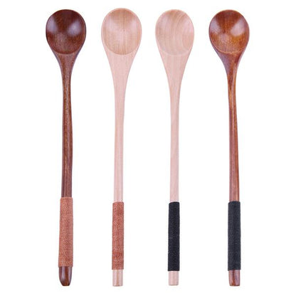 Long handled wood spoons