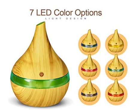 7 led colors with light wood grain exterior