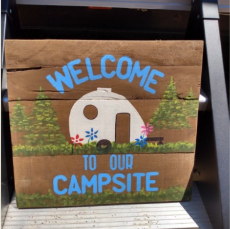 RV camping sign