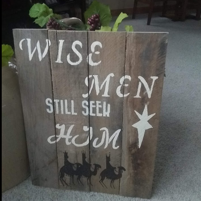 wise men pallet sign on floor-cropped