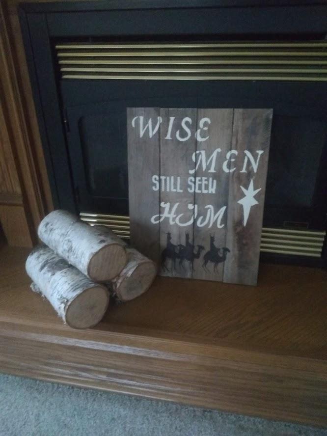 Wise Men pallet sign-original near fp