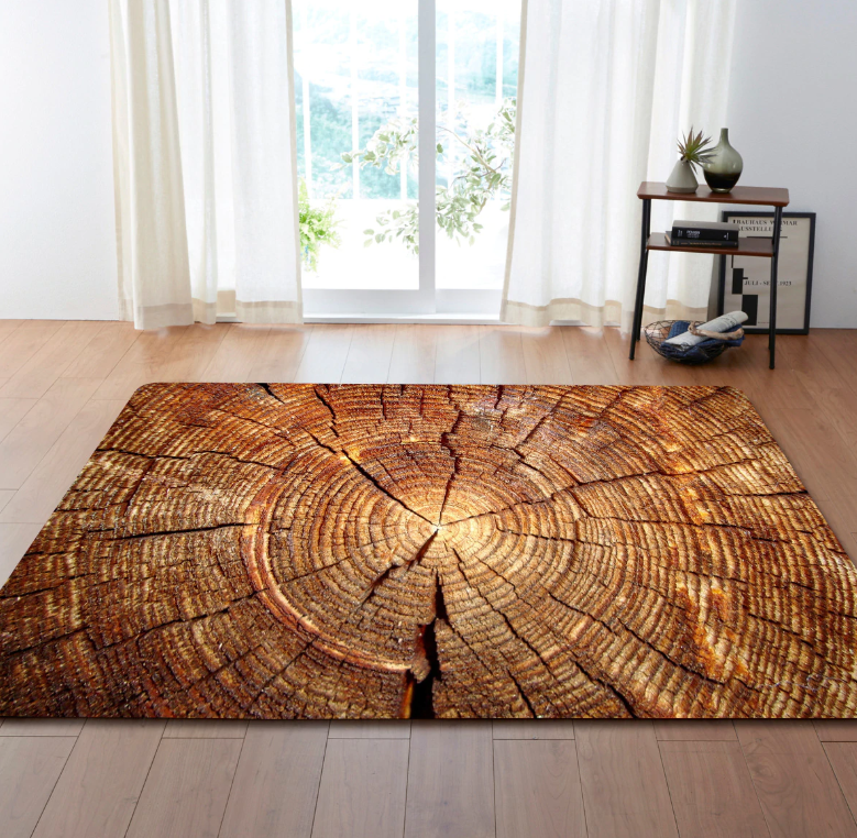 ageless tree ring rug