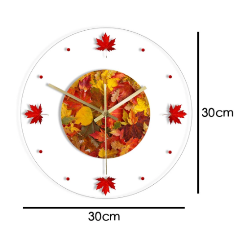 12 inch autumn wall clock