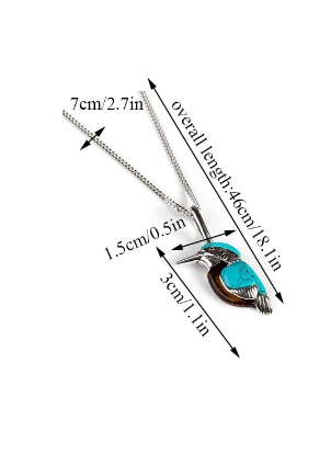 bird necklace measurements
