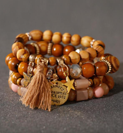wood bead bracelet