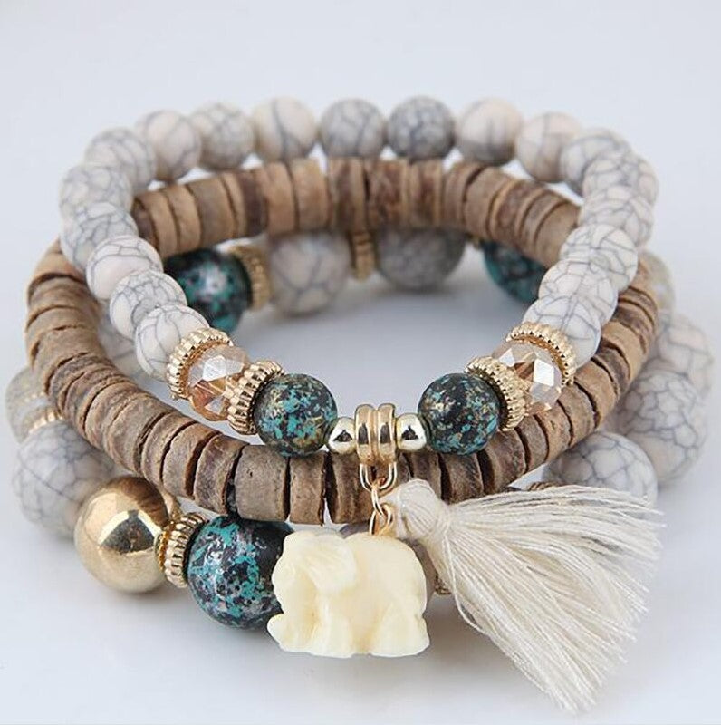 Wood Bead Bracelet