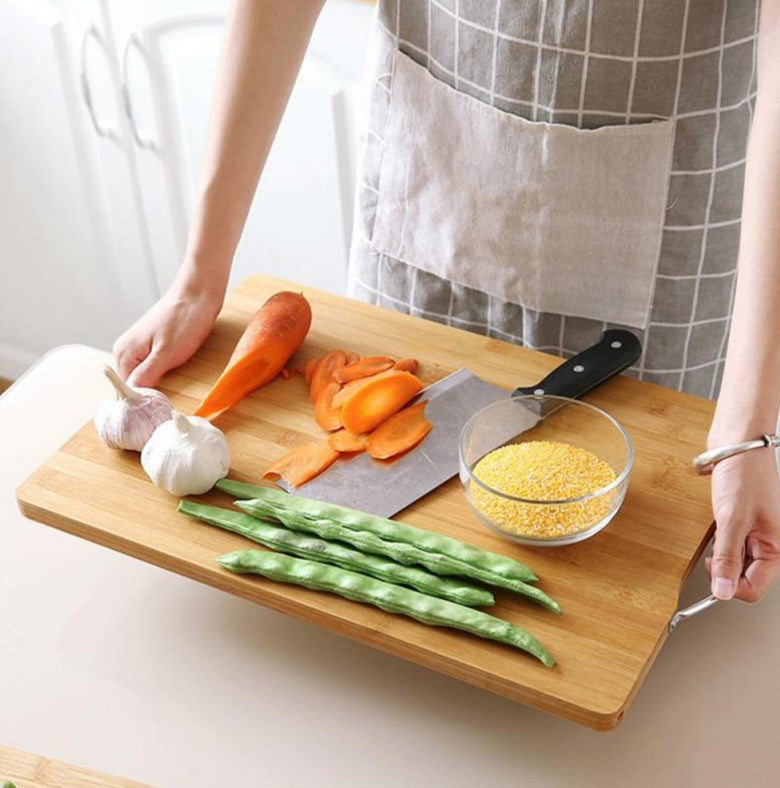 large chop block as a serving tray