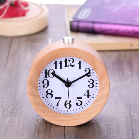 classic round wood clock