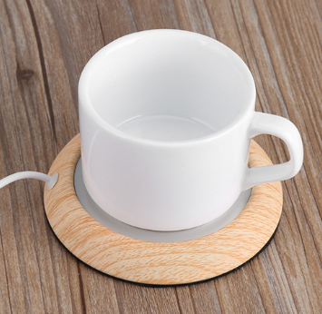 light wood cup warmer with plugin
