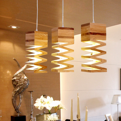 modern wood art droplights
