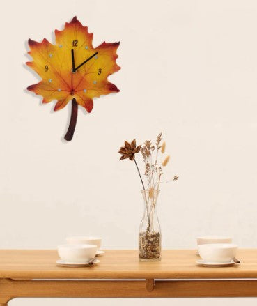 maple leaf wall clock