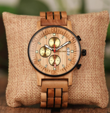 luxury wood watch-display