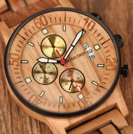 luxury wood watch-watch face