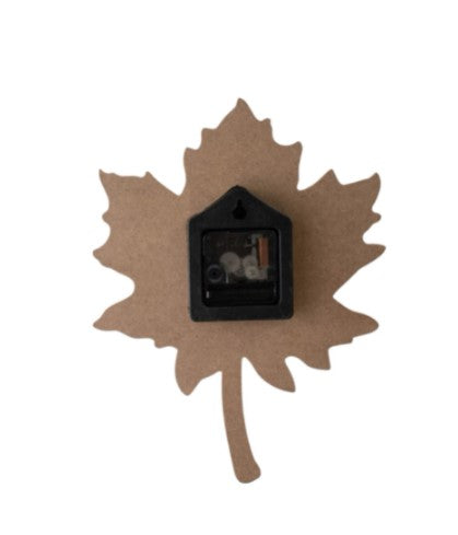 maple leaf clock-backside view