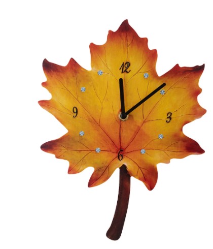 maple leaf wall clock