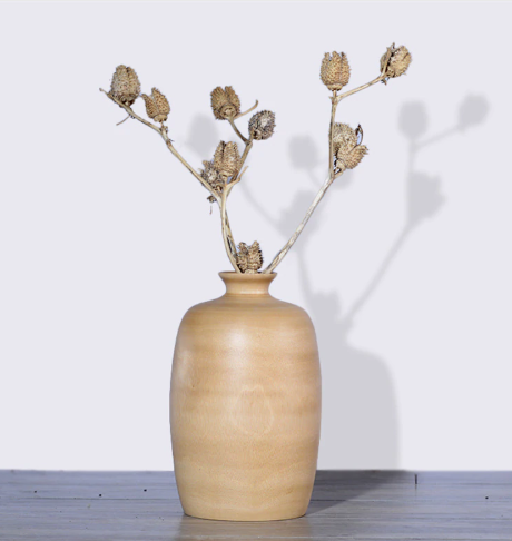 medium sized wood vase