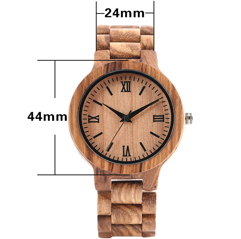 minimalist wood watch-measurements