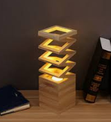 use the modern wood art lighting for desk lamp