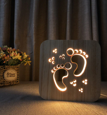 Wood Carved LED Night Lights