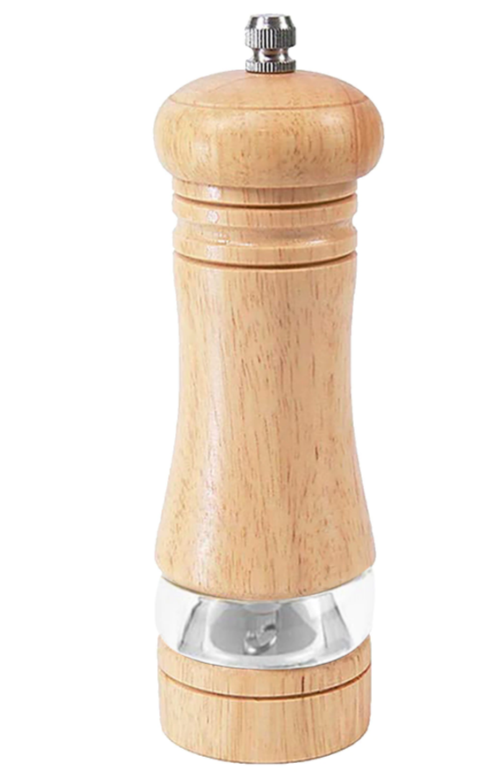 wooden pepper mill