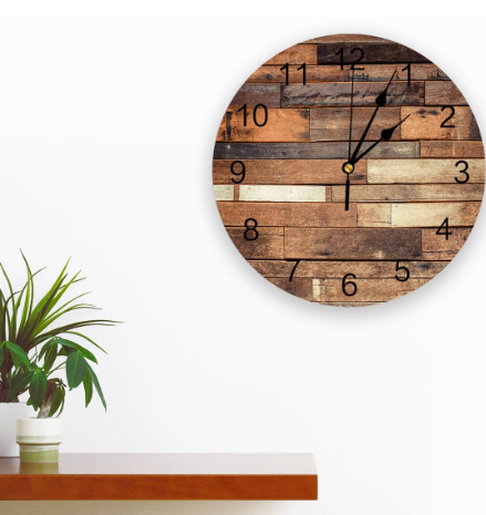 vintage pallet clock hanging