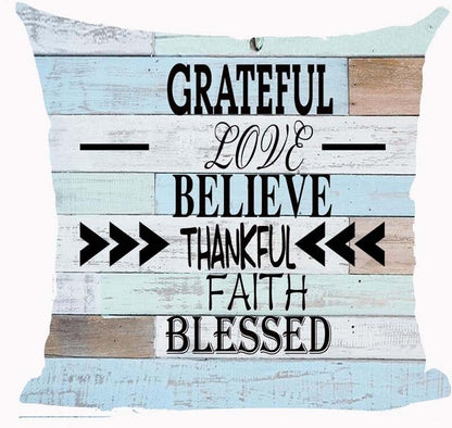 Faux Pallet Pillow Cover