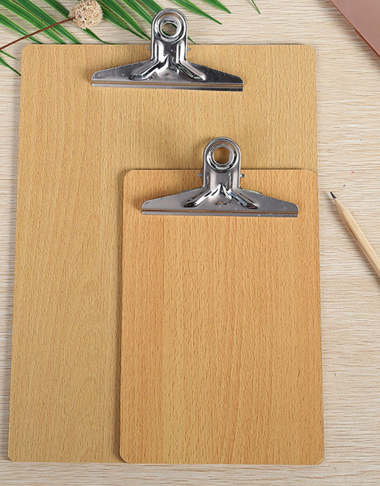 large and small wooden clip boards