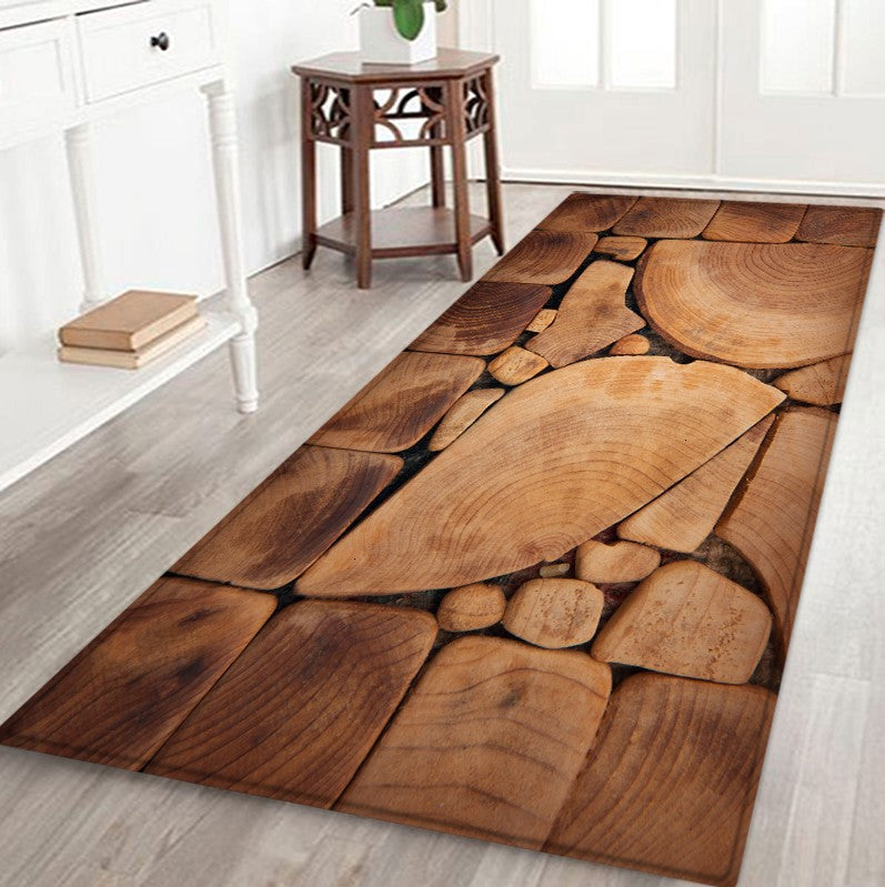 smooth wood block floor rug