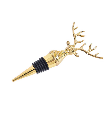 stag bottle stopper -gold