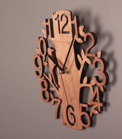 branch clock side view