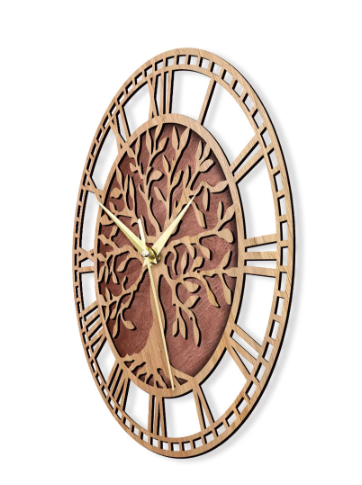 tree of life clock-side view