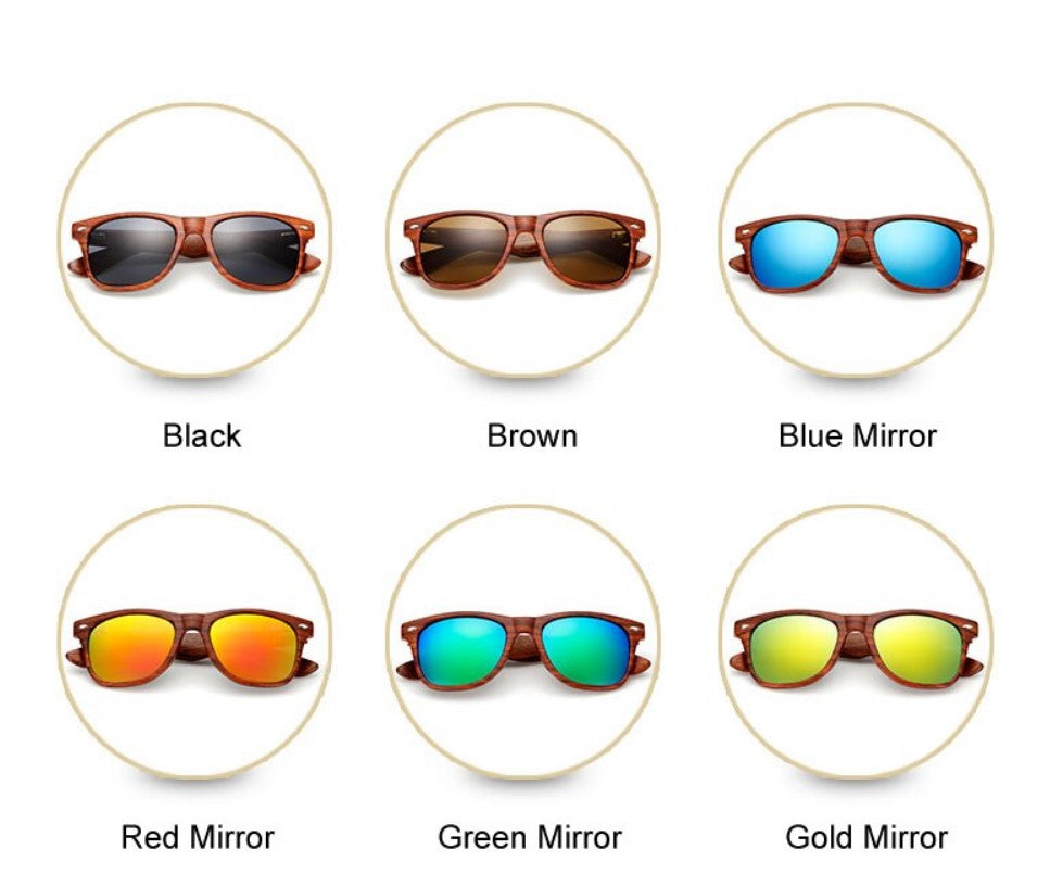 various colors of sunglass lenses