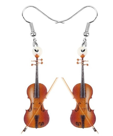 violin earrings