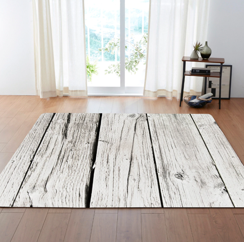 Whitewashed Board rug