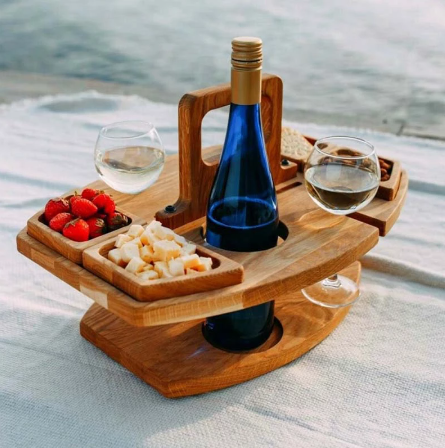 wine bottle and glass carrier