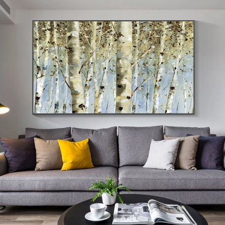 winter birch canvas print