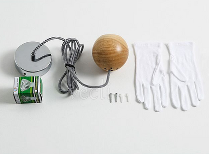 wood cased lighting-pkg includes