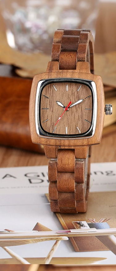 his and her wood watches-hers