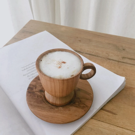 cup and saucer with chai tea