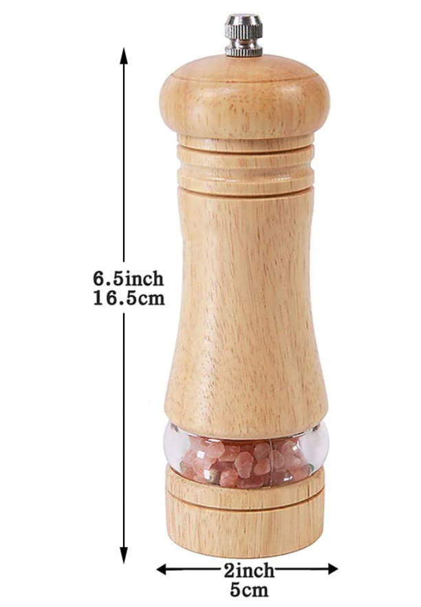 wood pepper grinder-measurements