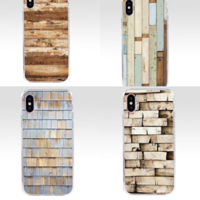 printed wood theme phone cases