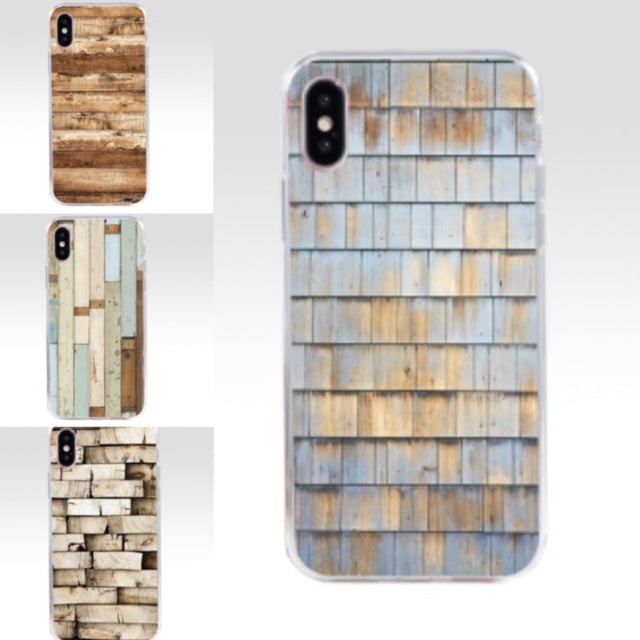 wood printed theme phone cases